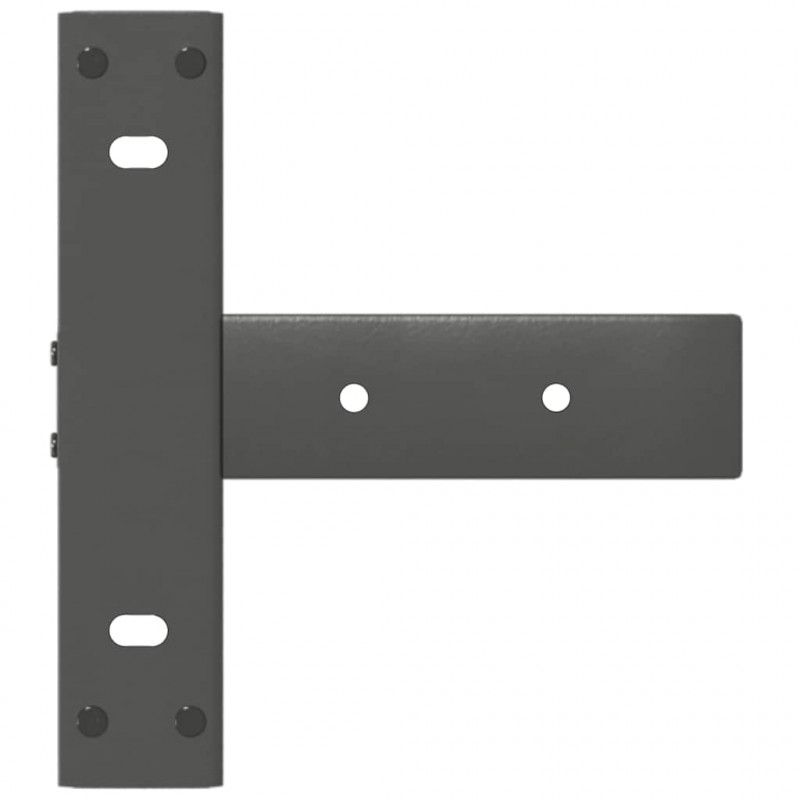 Nogi do stołu konsolowego w kształcie litery T 2 szt. Antracyt 25x28x(72-73) cm Stal