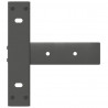 Nogi do stołu konsolowego w kształcie litery T 2 szt. Antracyt 25x28x(72-73) cm Stal