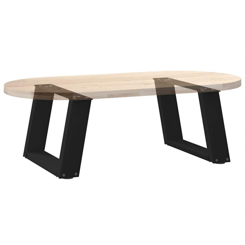 Nogi do stolika kawowego w kształcie litery U 2 szt. Czarne 40x(30-31) cm Stal