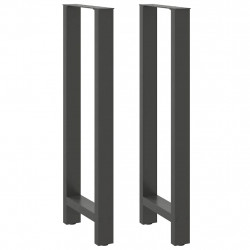 Nogi do stołu barowego Antracyt 2 szt. 40x(110-111) cm Stal
