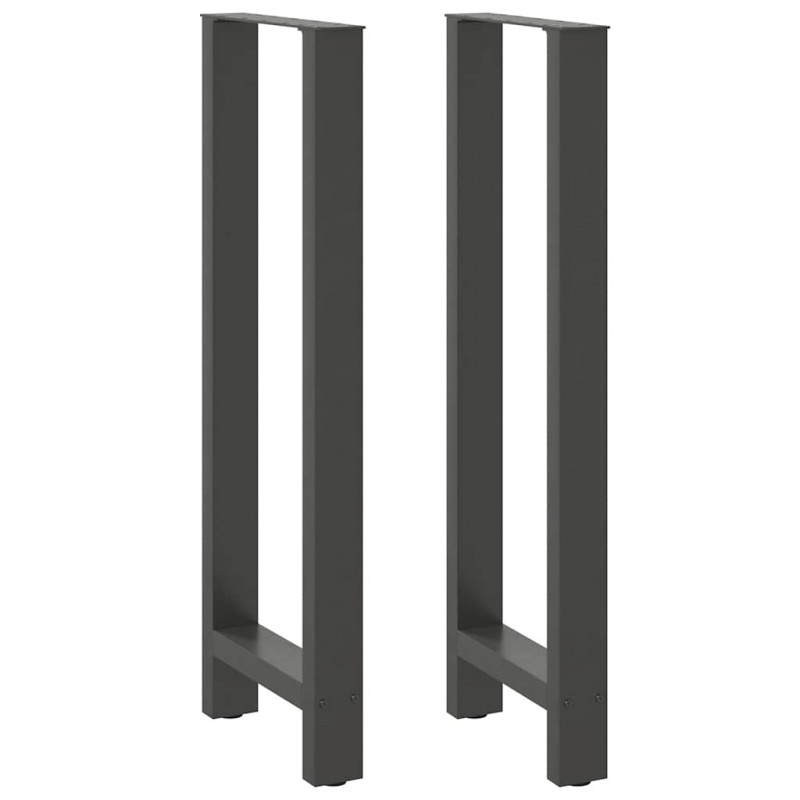 Nogi do stołu barowego Antracyt 2 szt. 40x(110-111) cm Stal