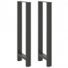 Nogi do stołu barowego Antracyt 2 szt. 40x(110-111) cm Stal