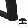 Nogi do stolika kawowego w kształcie litery U 2 szt. Czarne 40x(30-31) cm Stal
