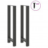 Nogi do stołu barowego Antracyt 2 szt. 40x(110-111) cm Stal