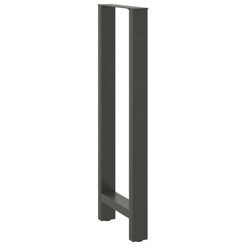Nogi do stołu barowego Antracyt 2 szt. 40x(110-111) cm Stal