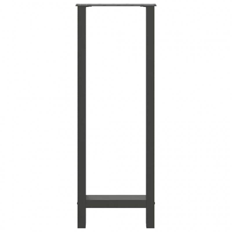 Nogi do stołu barowego Antracyt 2 szt. 40x(110-111) cm Stal