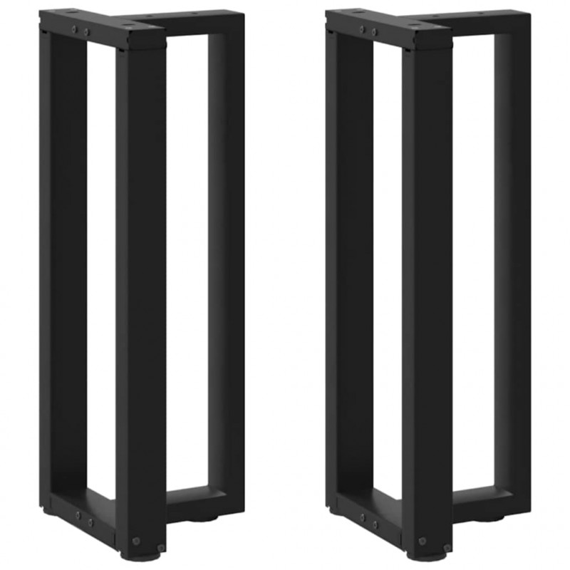Nogi do stołu konsolowego w kształcie litery T 2 szt. Czarne 38x25x(72-73) cm Stal