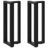 Nogi do stołu konsolowego w kształcie litery T 2 szt. Czarne 38x25x(72-73) cm Stal