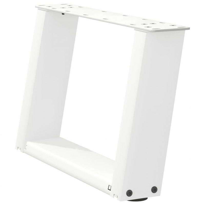 Nogi do stolika kawowego w kształcie litery U 2 szt. Białe 40x(30-31) cm Stal
