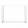 Nogi do stolika kawowego w kształcie litery U 2 szt. Białe 40x(30-31) cm Stal