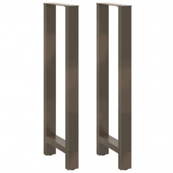 Nogi do stołu barowego Naturalna stal 2 szt. 40x(110-111) cm Stal