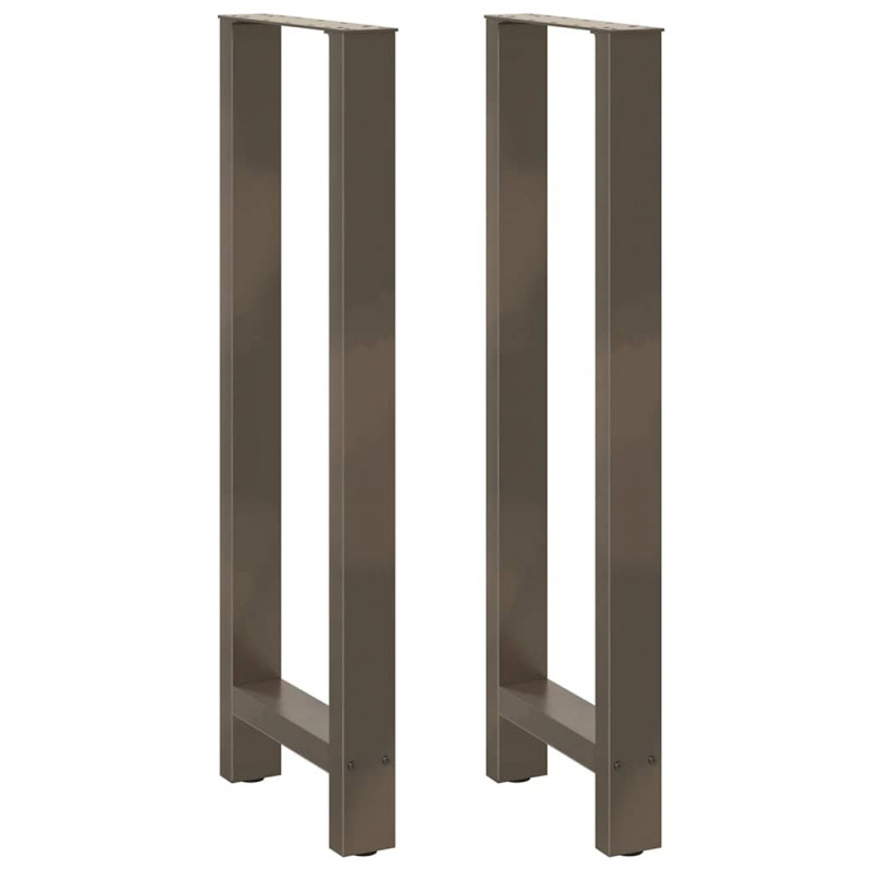 Nogi do stołu barowego Naturalna stal 2 szt. 40x(110-111) cm Stal