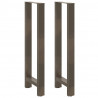 Nogi do stołu barowego Naturalna stal 2 szt. 40x(110-111) cm Stal