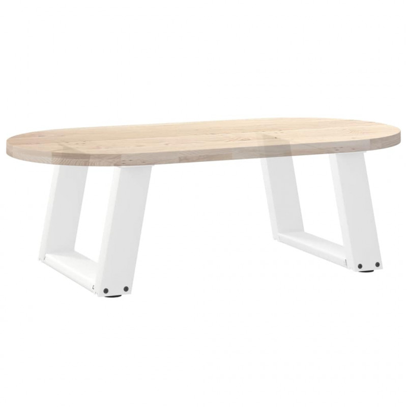 Nogi do stolika kawowego w kształcie litery U 2 szt. Białe 40x(30-31) cm Stal