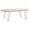 Nogi do stolika kawowego w kształcie litery U 2 szt. Białe 40x(30-31) cm Stal