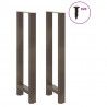Nogi do stołu barowego Naturalna stal 2 szt. 40x(110-111) cm Stal