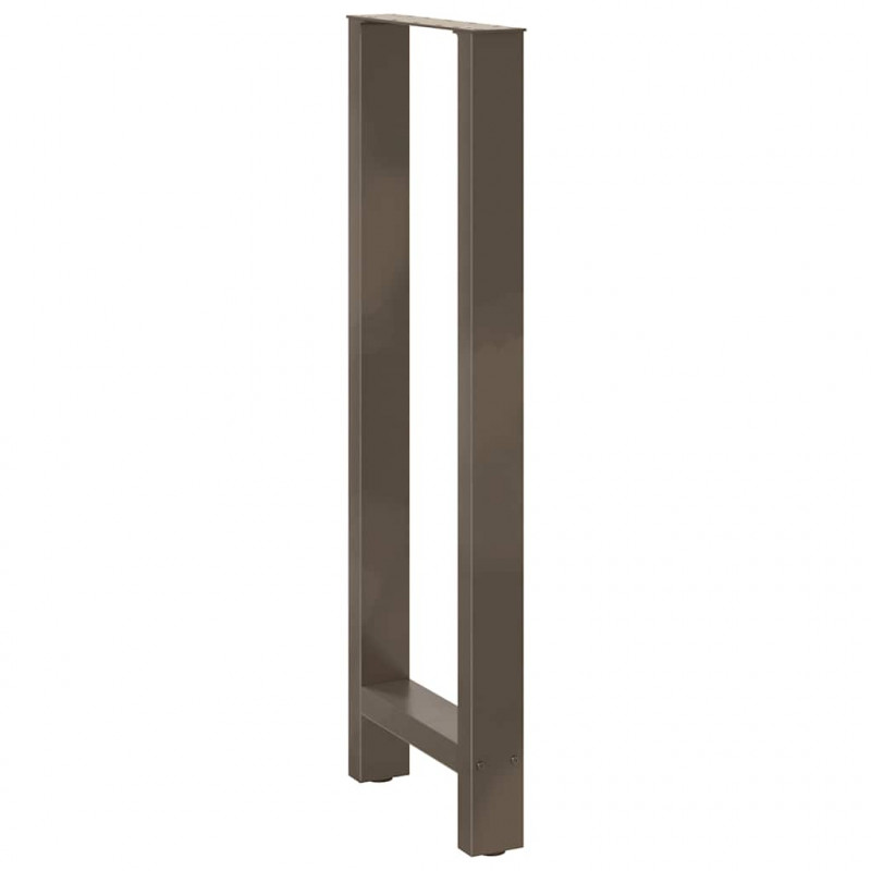 Nogi do stołu barowego Naturalna stal 2 szt. 40x(110-111) cm Stal