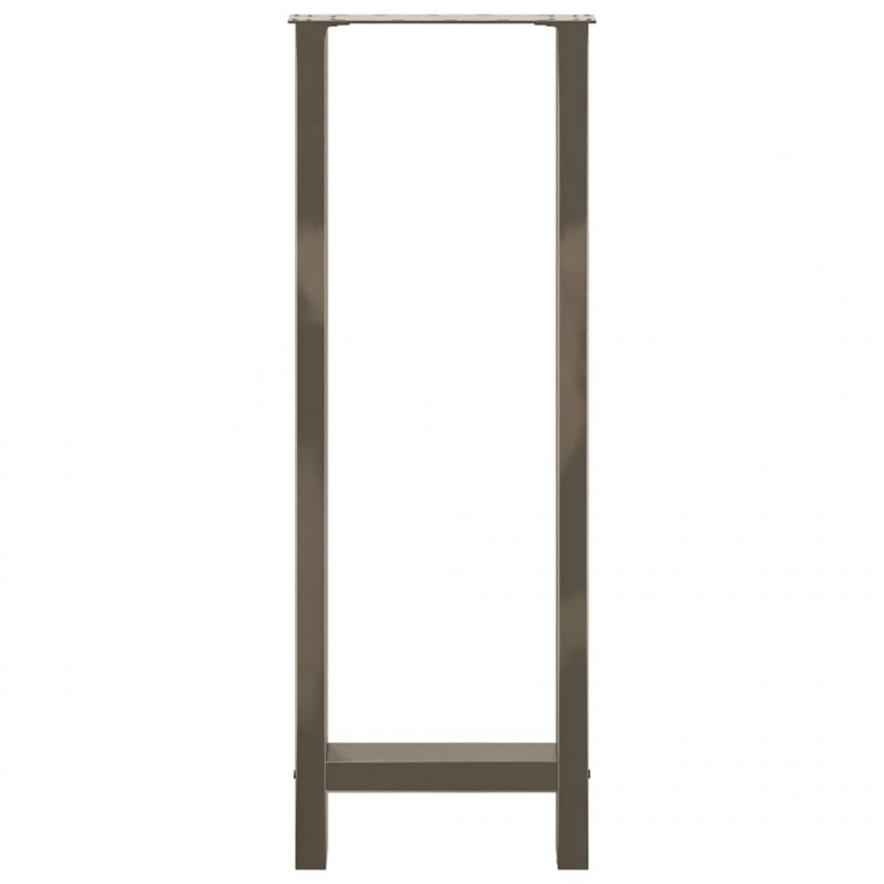 Nogi do stołu barowego Naturalna stal 2 szt. 40x(110-111) cm Stal