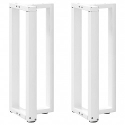 Nogi do stołu konsolowego w kształcie litery T 2 szt. Białe 38x25x(72-73) cm Stal