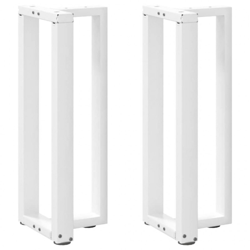 Nogi do stołu konsolowego w kształcie litery T 2 szt. Białe 38x25x(72-73) cm Stal