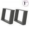 Nogi do stolika kawowego w kształcie litery U 2 szt. Antracyt 40x(30-31) cm Stal