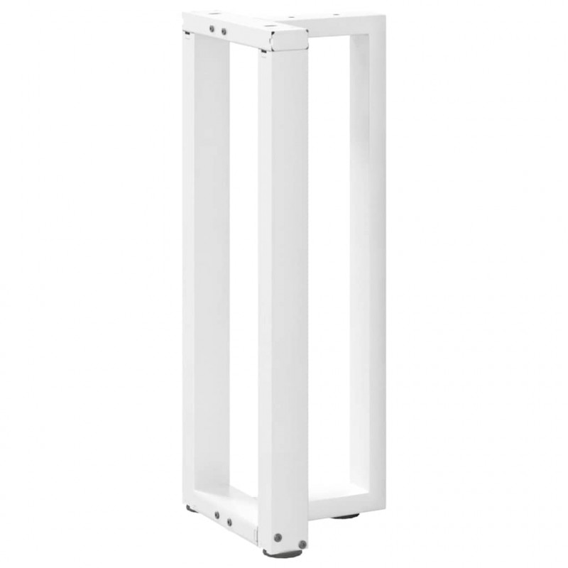 Nogi do stołu konsolowego w kształcie litery T 2 szt. Białe 38x25x(72-73) cm Stal
