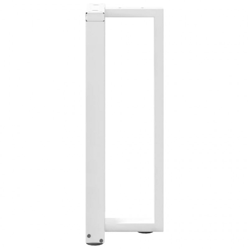 Nogi do stołu konsolowego w kształcie litery T 2 szt. Białe 38x25x(72-73) cm Stal