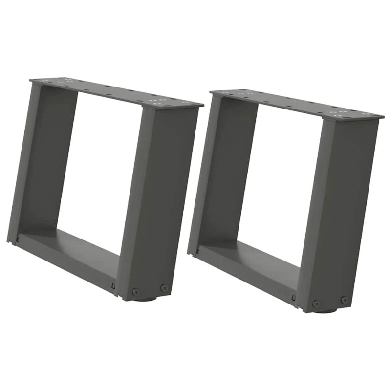 Nogi do stolika kawowego w kształcie litery U 2 szt. Antracyt 40x(30-31) cm Stal