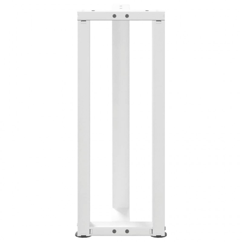 Nogi do stołu konsolowego w kształcie litery T 2 szt. Białe 38x25x(72-73) cm Stal
