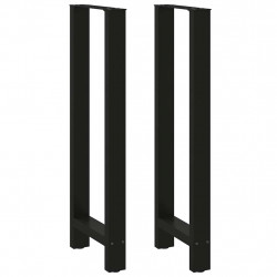 Nogi do stołu barowego czarne 2 szt. 50x(110-111) cm stal