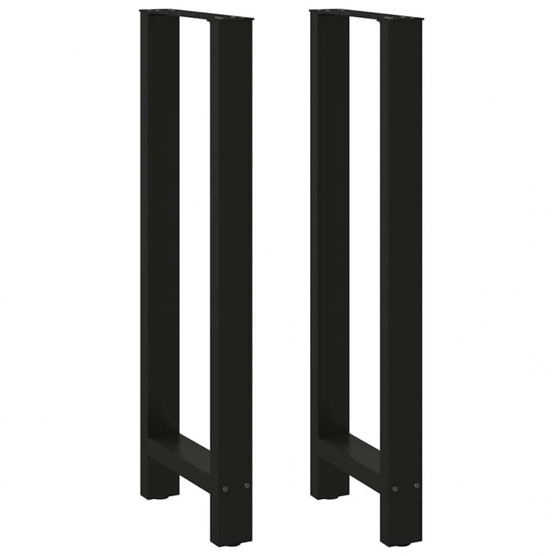 Nogi do stołu barowego czarne 2 szt. 50x(110-111) cm stal