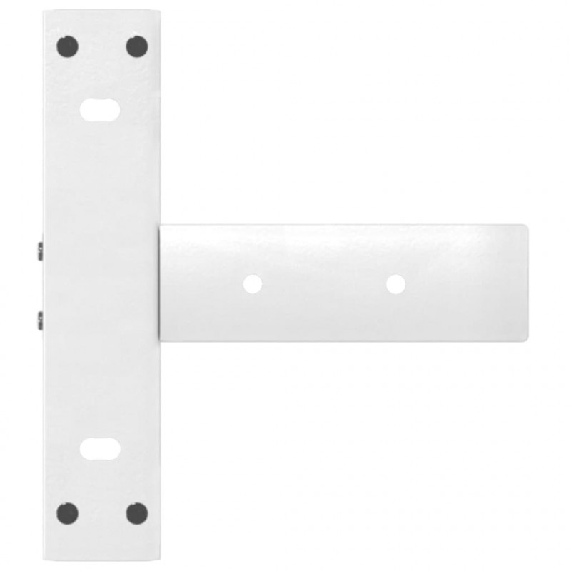 Nogi do stołu konsolowego w kształcie litery T 2 szt. Białe 38x25x(72-73) cm Stal