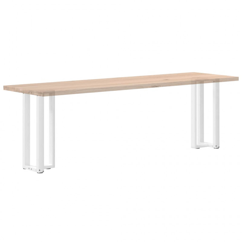 Nogi do stołu konsolowego w kształcie litery T 2 szt. Białe 38x25x(72-73) cm Stal