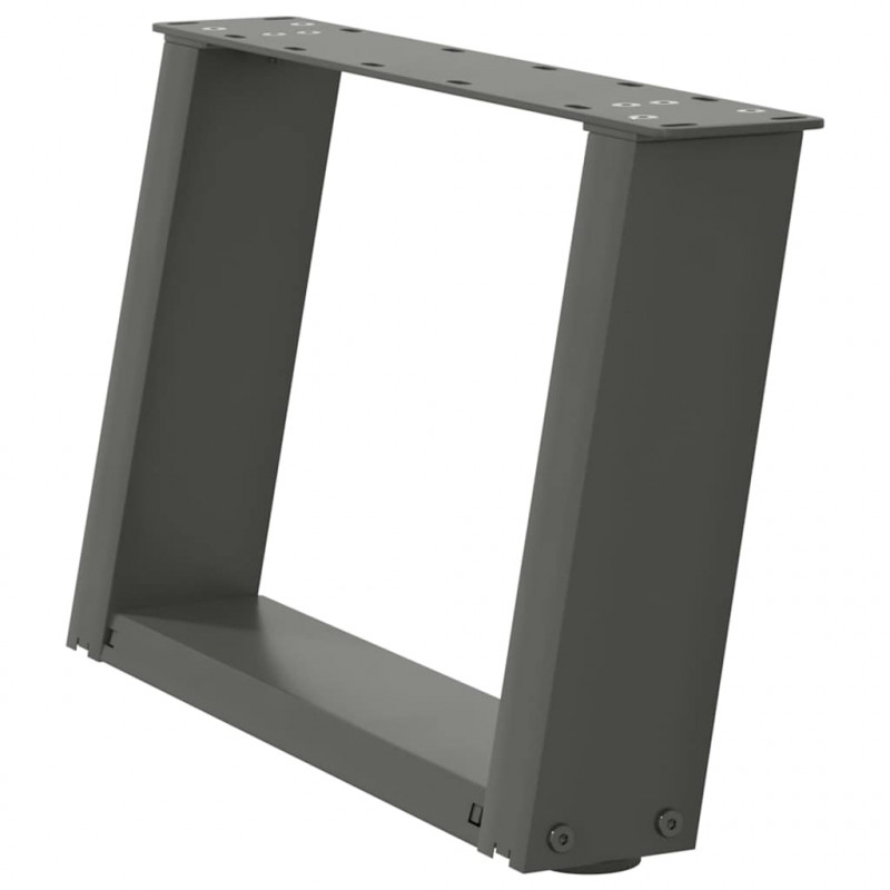 Nogi do stolika kawowego w kształcie litery U 2 szt. Antracyt 40x(30-31) cm Stal