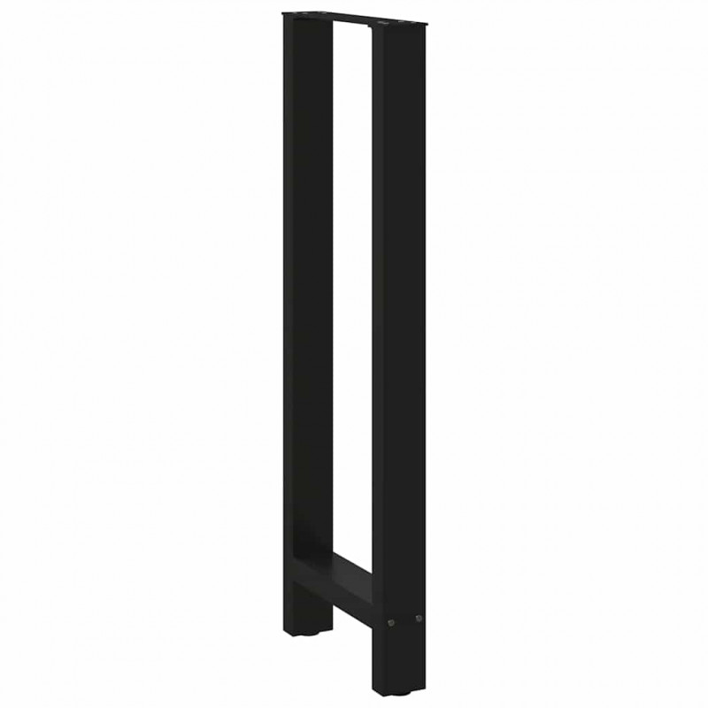 Nogi do stołu barowego czarne 2 szt. 50x(110-111) cm stal