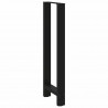 Nogi do stołu barowego czarne 2 szt. 50x(110-111) cm stal