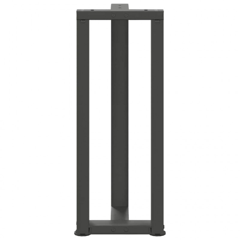 Nogi do stołu konsolowego w kształcie litery T 2 szt. Antracyt 38x25x(72-73) cm Stal