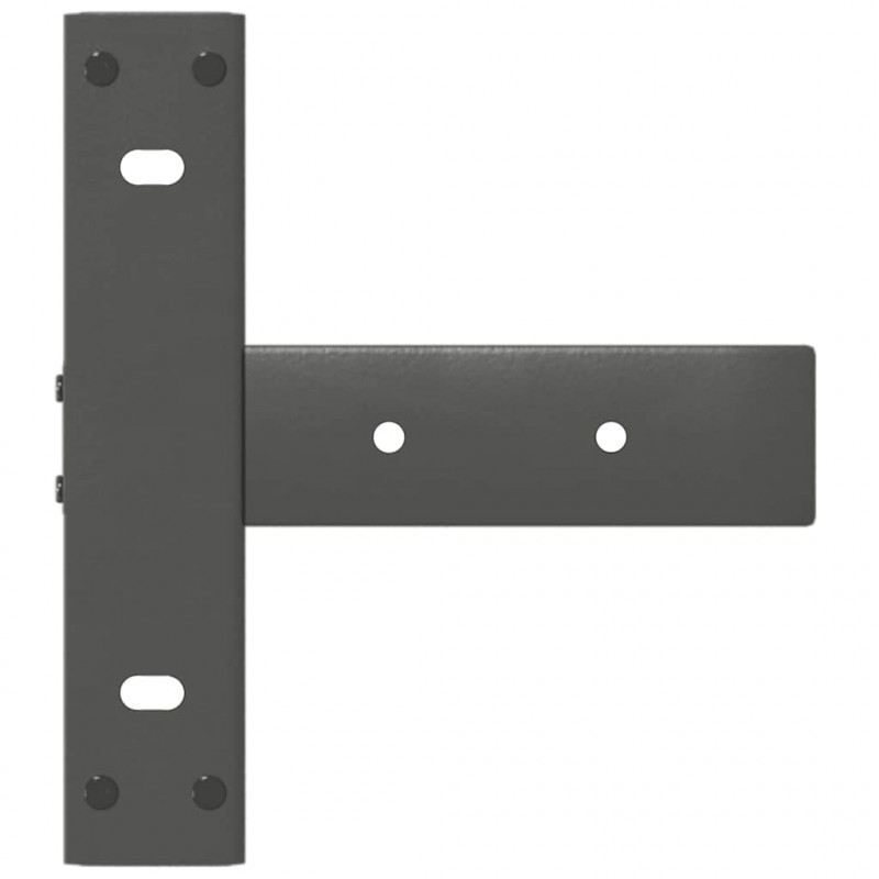 Nogi do stołu konsolowego w kształcie litery T 2 szt. Antracyt 38x25x(72-73) cm Stal