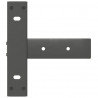 Nogi do stołu konsolowego w kształcie litery T 2 szt. Antracyt 38x25x(72-73) cm Stal