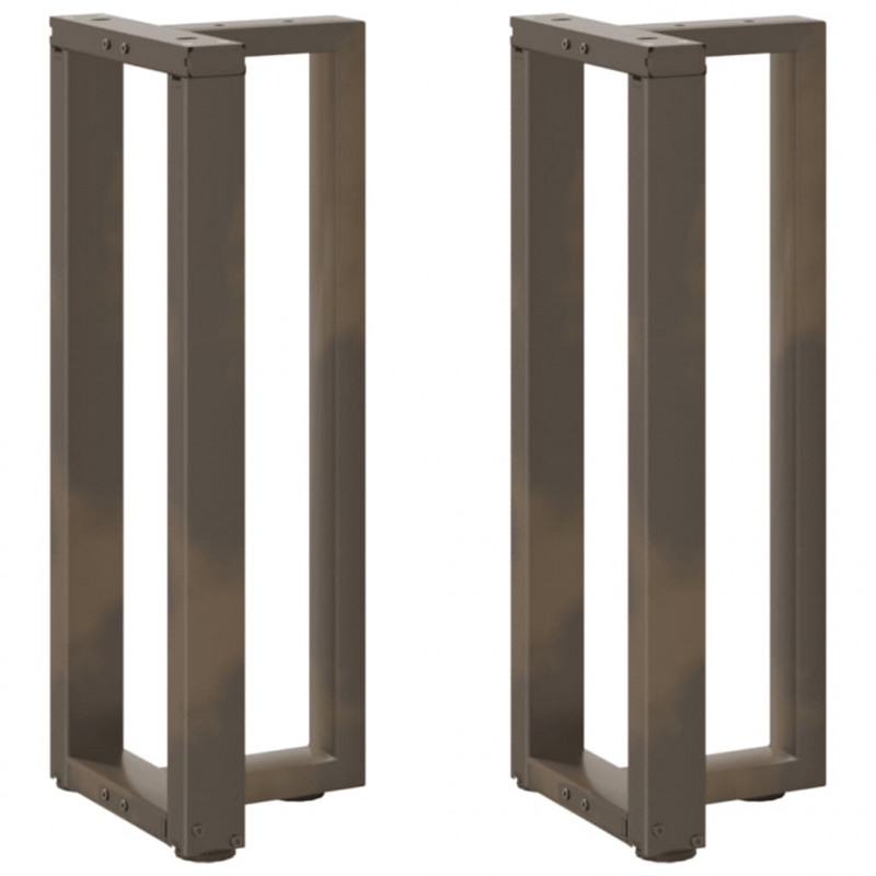 Nogi do stołu konsolowego w kształcie litery T 2 szt. Czarne 38x25x(72-73) cm Stal