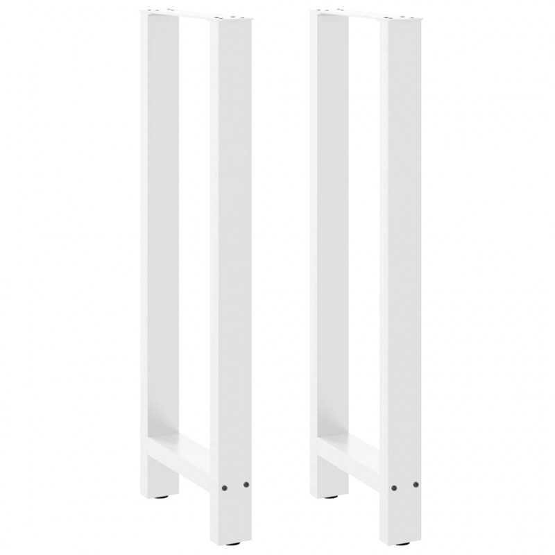 Nogi do stołu barowego białe 2 szt. 50x(110-111) cm stal