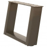 Nogi do stolika kawowego w kształcie litery U 2 szt. Naturalna stal 40x(30-31) cm Stal