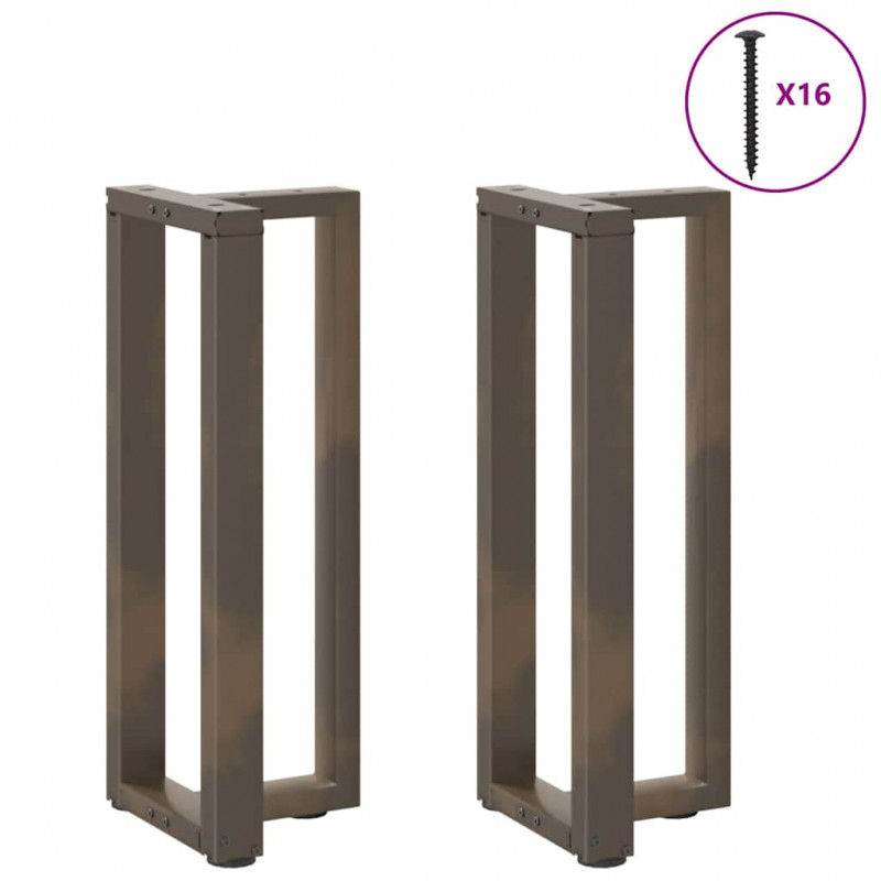 Nogi do stołu konsolowego w kształcie litery T 2 szt. Czarne 38x25x(72-73) cm Stal