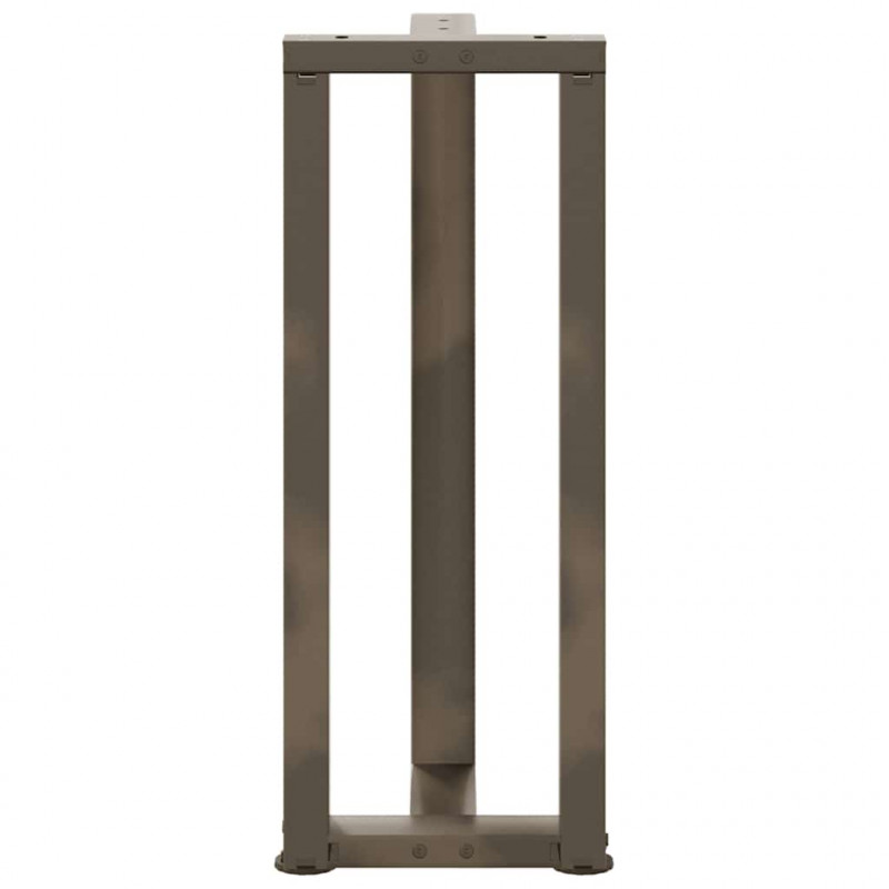 Nogi do stołu konsolowego w kształcie litery T 2 szt. Czarne 38x25x(72-73) cm Stal