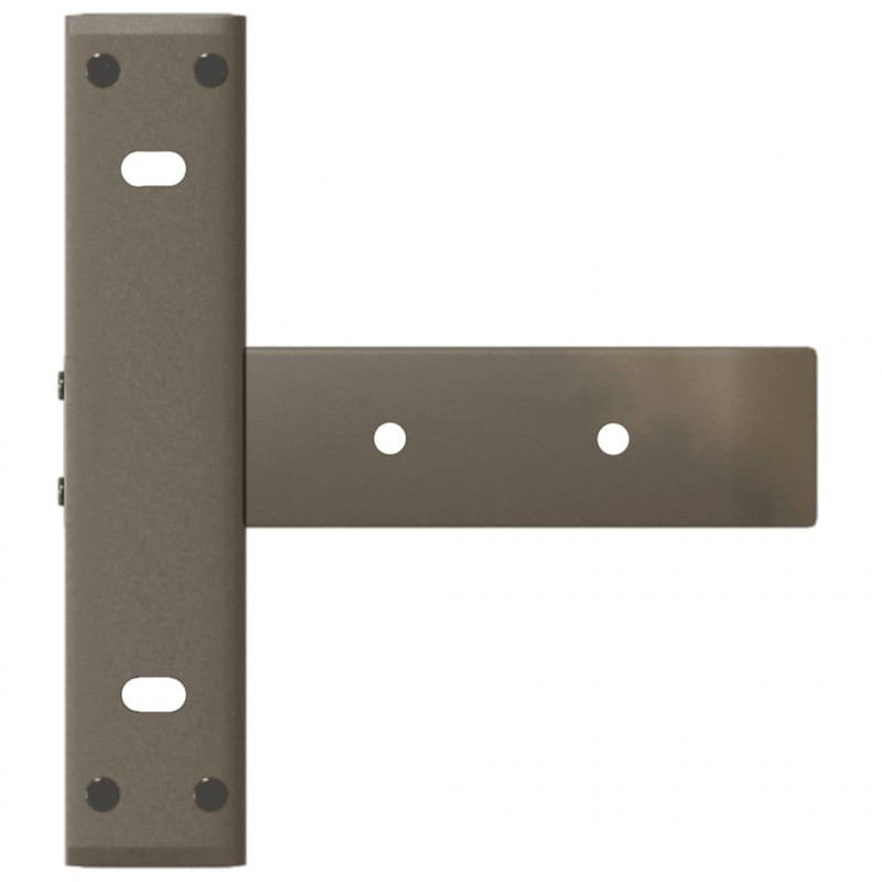 Nogi do stołu konsolowego w kształcie litery T 2 szt. Czarne 38x25x(72-73) cm Stal