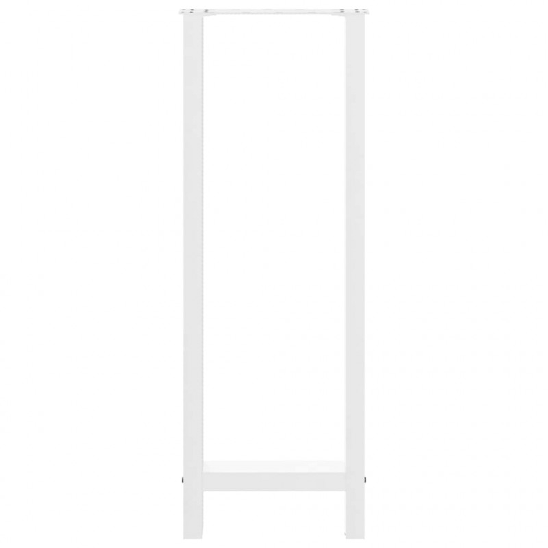 Nogi do stołu barowego białe 2 szt. 50x(110-111) cm stal