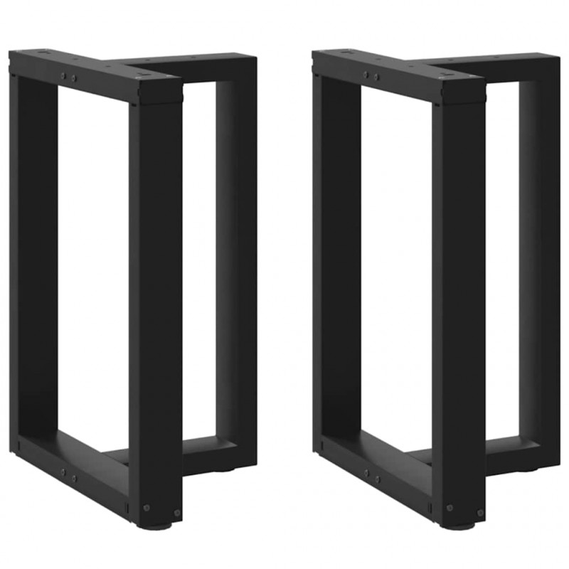 Nogi do stołu jadalnego w kształcie litery T 2 szt. Czarne 50x35x(72-73) cm Stal