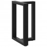 Nogi do stołu jadalnego w kształcie litery T 2 szt. Czarne 50x35x(72-73) cm Stal