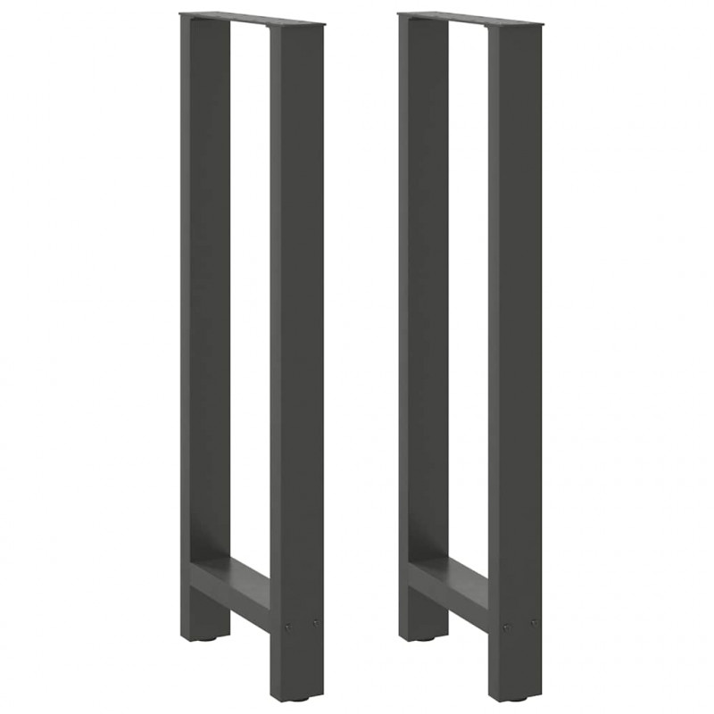 Nogi do stołu barowego Antracyt 2 szt. 50x(110-111) cm Stal