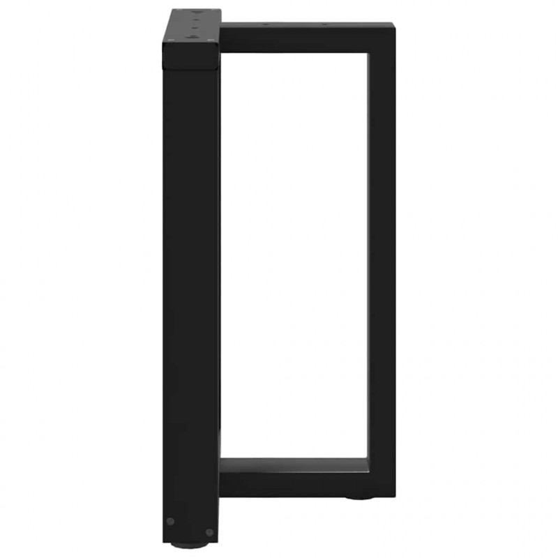 Nogi do stołu jadalnego w kształcie litery T 2 szt. Czarne 50x35x(72-73) cm Stal